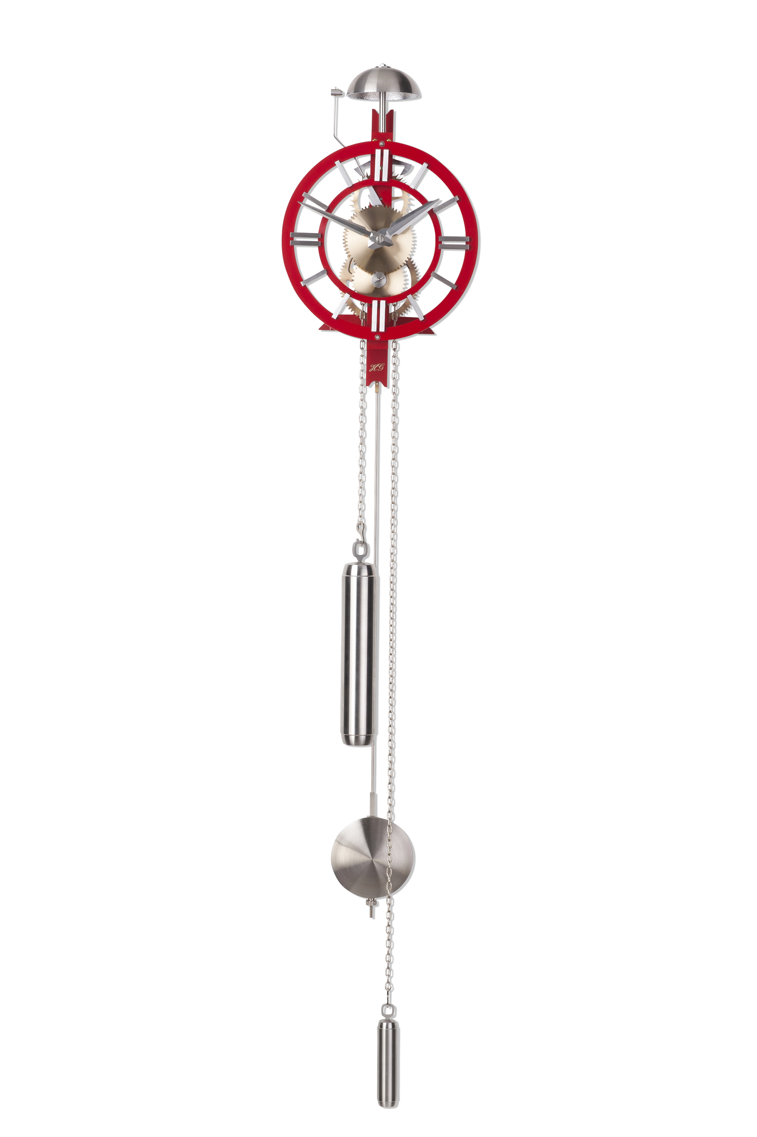 Moderne klok Rood frame Rood